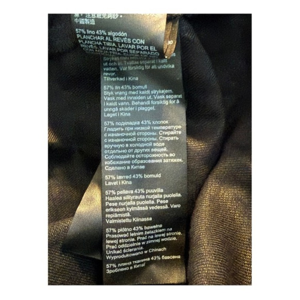 AllSaints Ludo Black Linen Blend Maxi Dress Open Back 10 - Picture 13 of 14